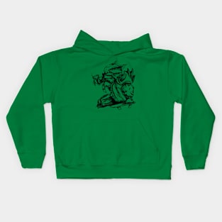 Alien Boss comics style Kids Hoodie